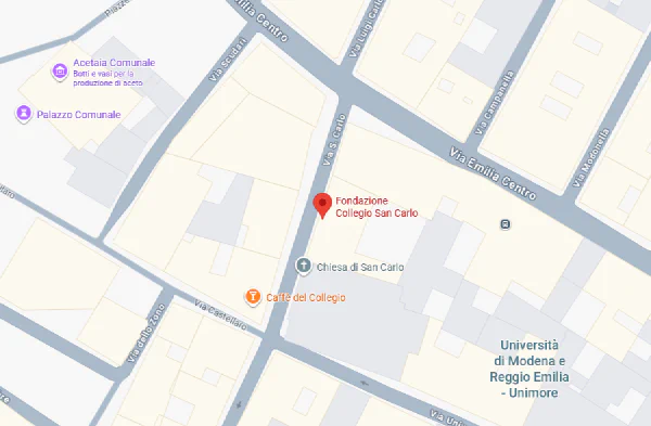 Mappa della Fondazione San Carlo